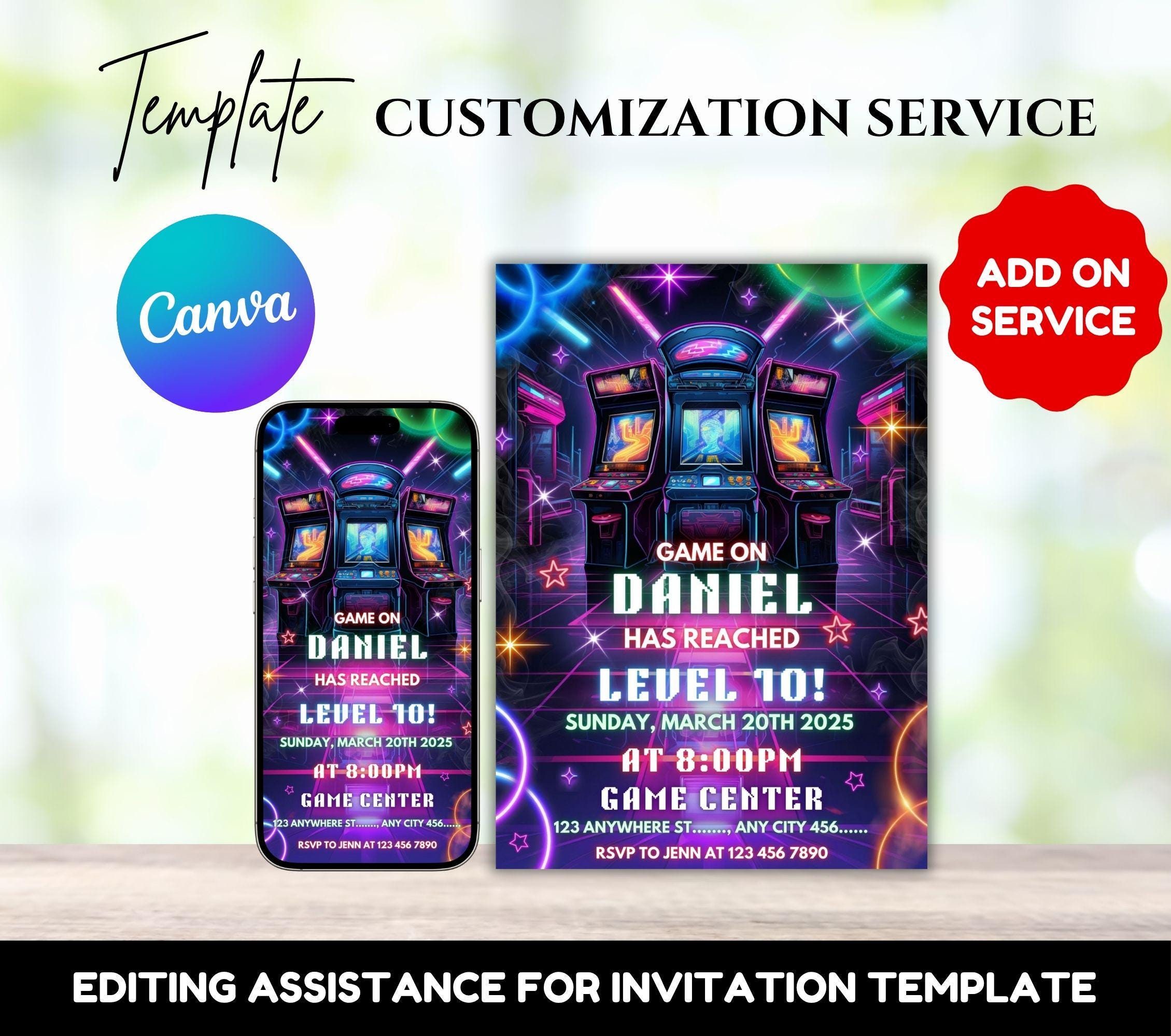 Add-on Template Customization Service for Invitation Template, Custom ...