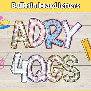 Bulletin Board Letters Alphabet Classroom Decor Back to School Bulletin Board Printable Seasonal Decor for Education Classroom Theme Teacher