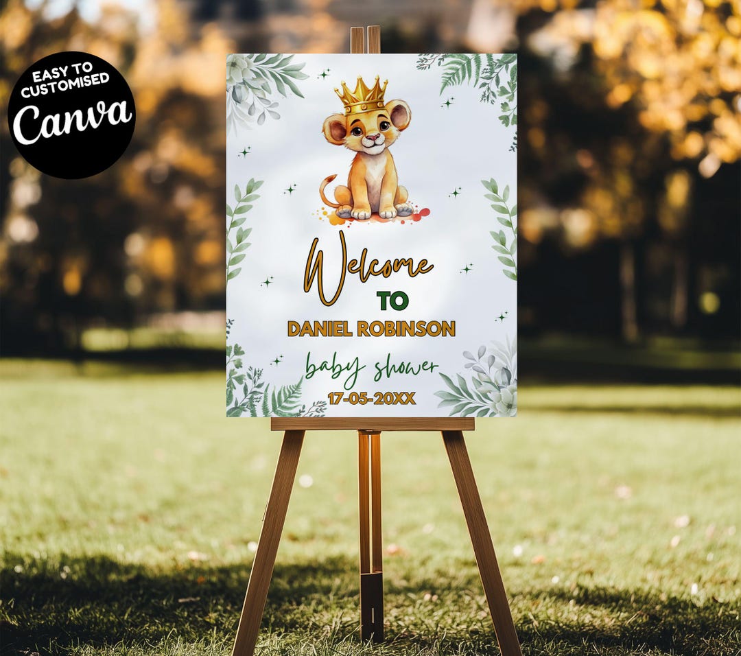 Editable Lion King Welcome Sign Template, Simba Welcome Sign, Lion King ...