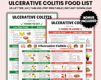 Ulcerative Colitis Diet Plan, Ulcerative Colitis Food List, IBD Diet Plan, Anti-Inflammatory, Low Fat Low Fiber Foods For Gut Health