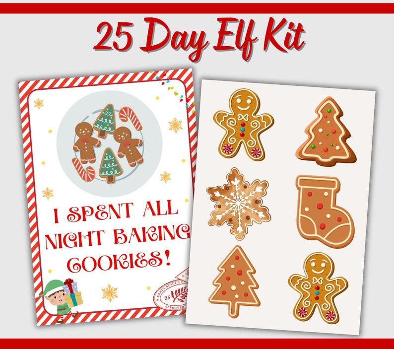 25 Day Christmas Elf Kit Printable , Elf Activities, Christmas Elf ...