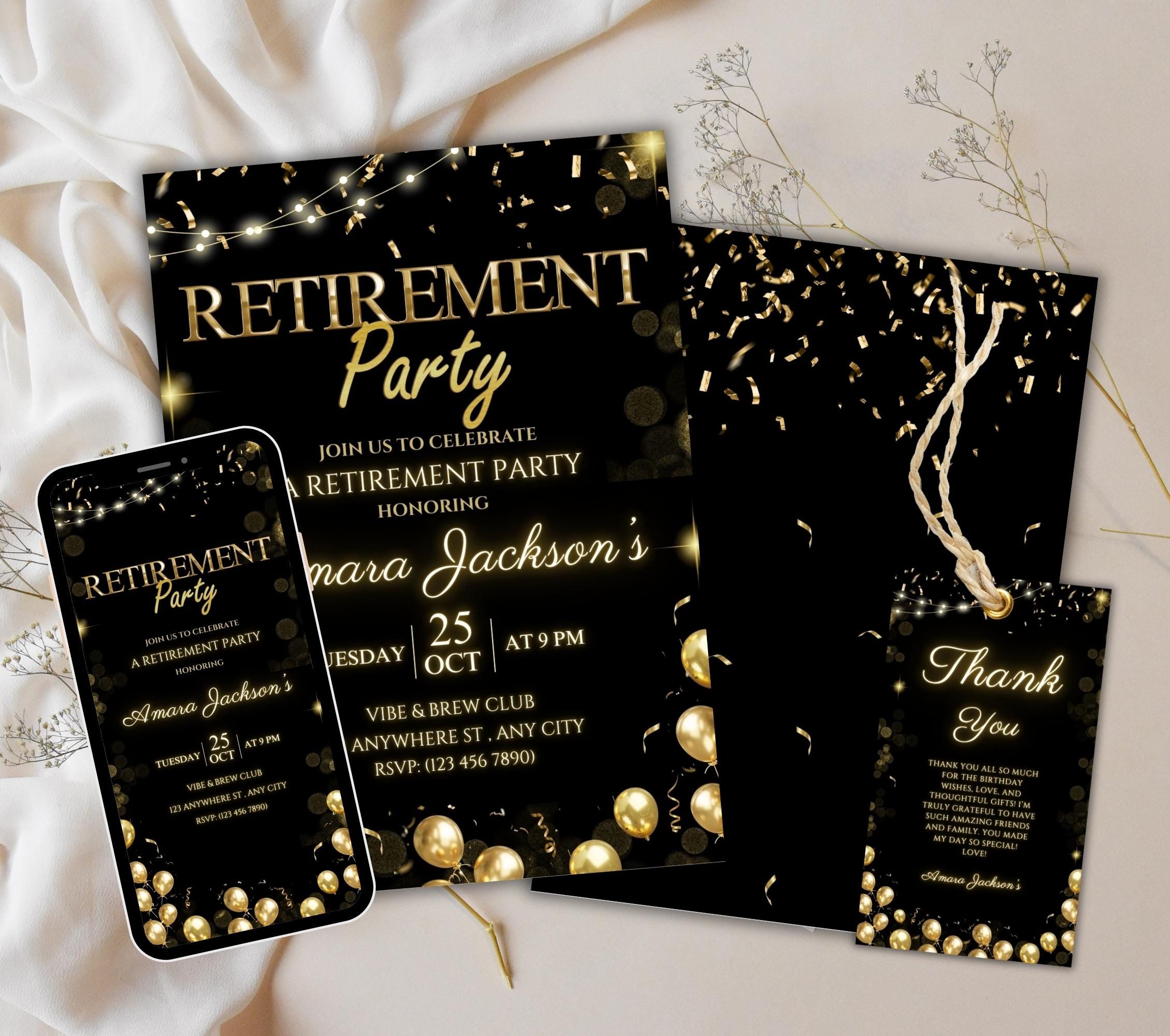 Buy Retirement Template Online In India - Etsy India