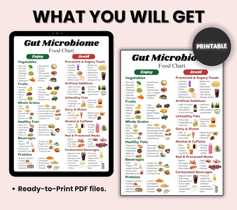 Gut Microbiome Foods List, Healthy Gut Food Guide, Gut Microbiome Diet ...