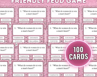 Girls Night Games Friendly Feud, Hen's Do Bachelorette Feud, Ladies Night Trivia Spicy Game, Fun Girls Night Out Activity, Adult Games