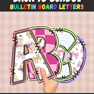 Bulletin Board Letters Alphabet Classroom Decor Back to School Bulletin Board Printable Seasonal Decor for Education Classroom Theme Teacher