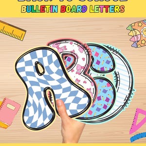 3 Bulletin Board Letters Alphabet Font, Back to School Bulletin Board, Classroom Decor, Seasonal Decor for Education Classroom Theme Teacher