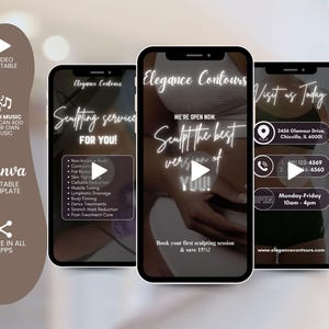 Animated Body Contouring Treatments Template, Body Sculpting Video, Body Spa Treatments, Premade Body Shaping Instagram Video Template