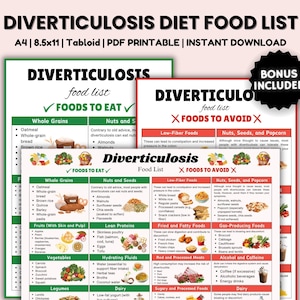 Diverticulosis Food List, Foods To Avoid With Diverticulosis, Colon Friendly Foods, Gut Health, Diverticulosis Diet Food Chart Meal Plan