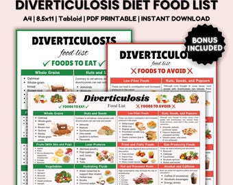 Voedingslijst diverticulose, voedingsmiddelen die je bij diverticulose moet vermijden, darmvriendelijk voedsel, darmgezondheid, voedingsschema diverticulose Maaltijdschema