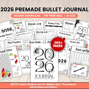 Paquete Bullet Journal, Rastreadores mensuales y anuales 2025-2026, Rastreadores de hábitos, Planificadores, Rastreadores de estado de ánimo, Autocuidado, Rastreador de hábitos Bujo,