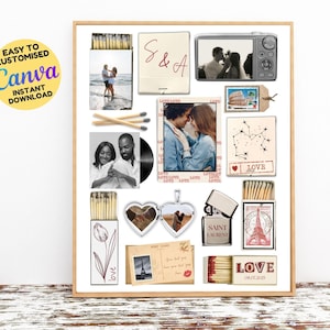 Editable Matchbook Poster Art Template, Personalized Matchbook, Matchbox Digital Download, Blank Matchbook Gift, DIY Canva Template,