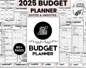 2025 Budget Finance Planner Bundle Printable, Digital Planner 2025, weekly budget planner, financial planner, budget binder, budget planner