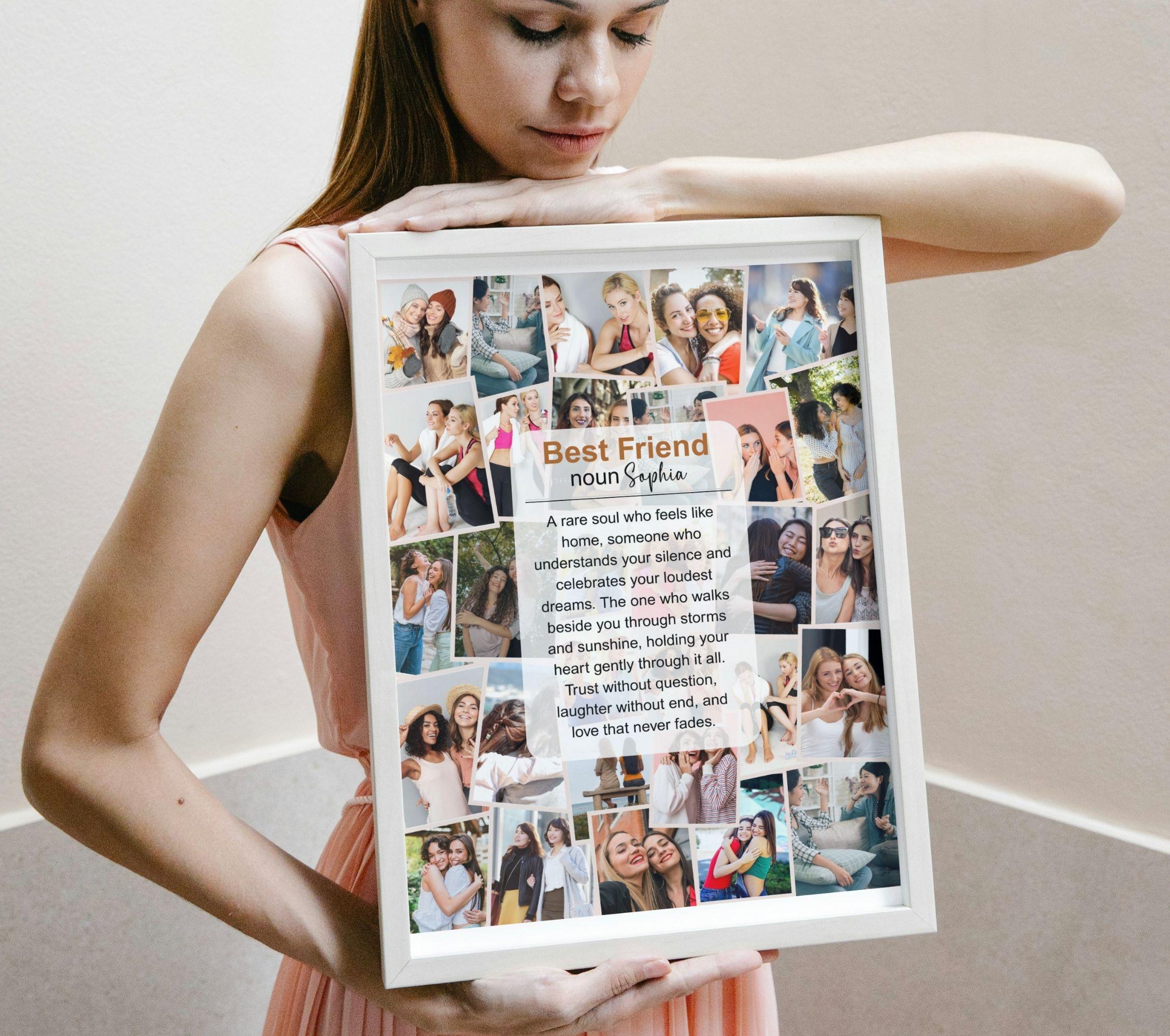 Editable Photo Collage Gift for Best Friend Template, Personalised Best ...