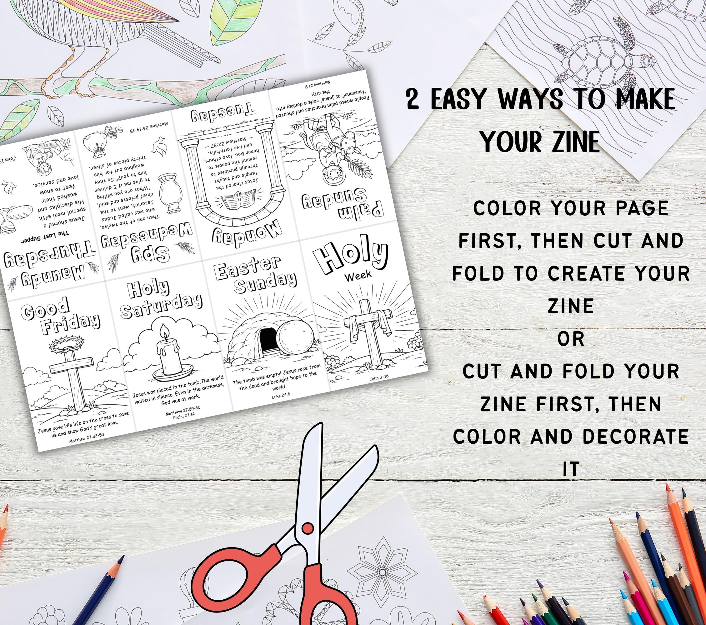 Holy Week Mini Book Printable: Easter Story Sunday School Craft - Etsy