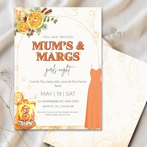 Editable Mumus Birthday Mimosa Party Invitation Template, Brunch Party Evite,  Digital muumuus Dinner Invite, Girls Night MooMoo Invite
