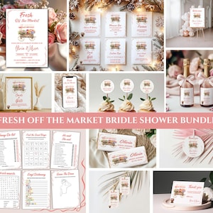 Fresh Off The Market Bridal Shower, She&#39;s Fresh Off The Market, Off the Market Bridal Shower Bundle, Bridal Shower Invite, Farmer&#39;s Market
