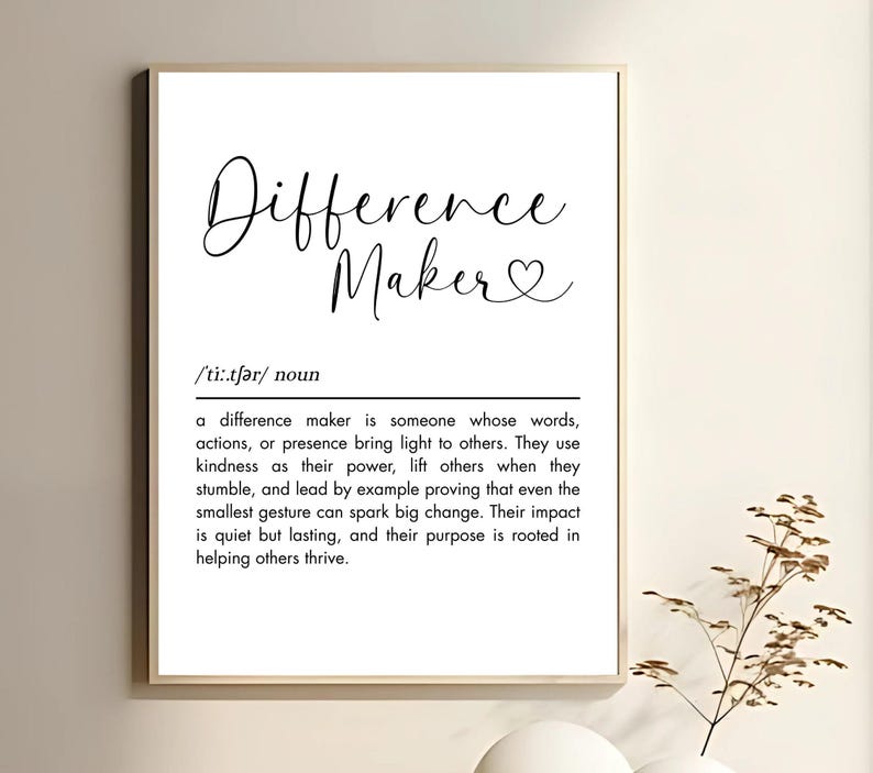 Difference Maker Definition Card, Printable Teacher Definition, Teacher ...