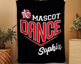 Personalized Dance Blanket, Dance Team Gift, Custom Dance Blanket, School Mascot Blanket, Senior Night Gift, Dance Squad Spirit Blanket