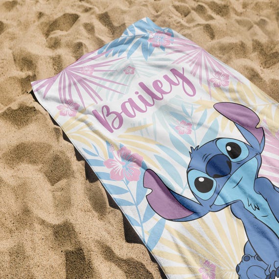 Stich Beach Towel, Custom Beach Towel, Kids Towel, Custom Stich, Disney Trip, Birthday Gift, Christmas, Personalization Gift