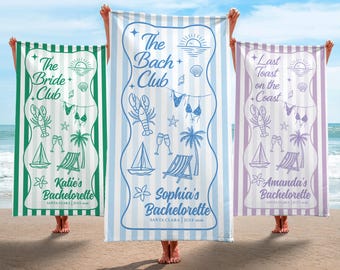 Bachelorette Towels, Last Toast on The Coast Beach Towel, Beach Bachelorette Party Gifts, Bachelorette Party Favors, Girls Trip 2026