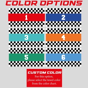 Personalized Checkered Flag Beach Towel, Custom Motorsport Gift, Personalized Racing Towel, Motorsport Lovers, Race Track Inspired Towel image 3