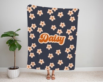 Daisy Custom Blanket, Daisy Flower Blanket, Baby Blanket Gift, Birthday Anniversary Gift, Baby shower gift, Gift For Baby, Christmas Gift