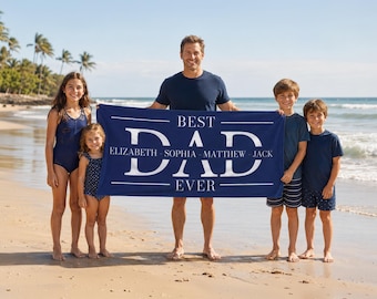Personalized Beach Towel for Dad, Fathers Day Gift, Best Gift for Dad