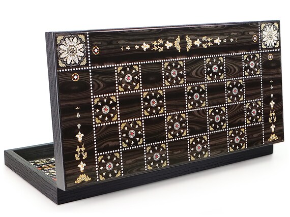 Backgammon Orientale Di Lusso SEMUS Tavla XXL – Gioco Da Tavolo In Legno, Strategia, Per 2 Giocatori