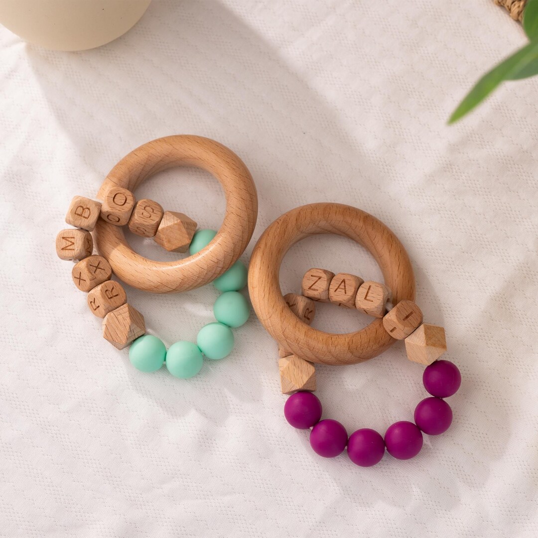 Modern Baby Rattle Custom Wooden Baby Rattle,personalized Baby Rattle for Boy Girl ...