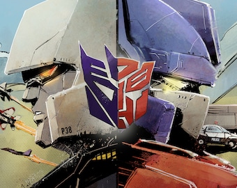 Optimus vs Megatron - Art Print