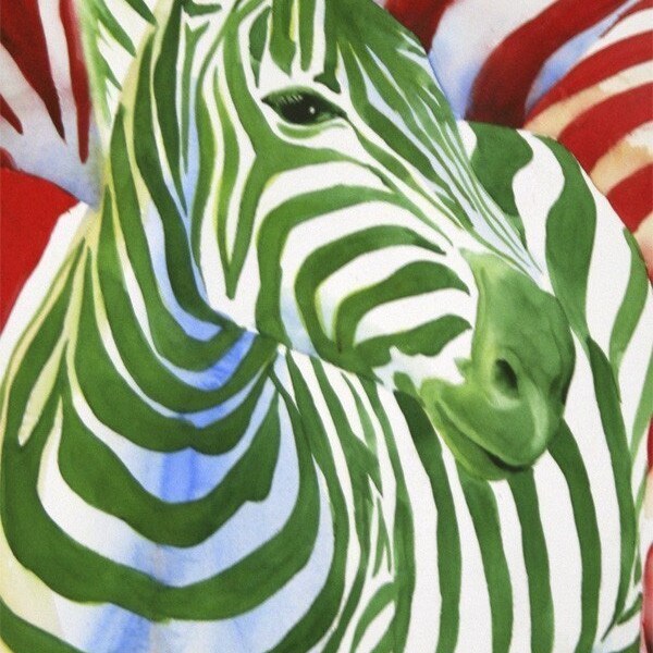 Zebra Painting - Safari Illustration - Eye Candy limited edition 5x12 print