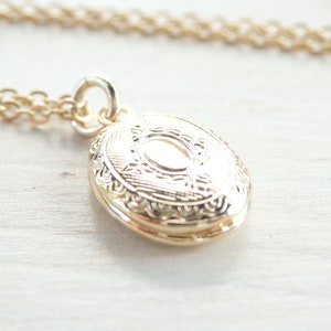 Minimalist Locket Necklace Handmade Dainty Gold Silver LOCKET Necklace Handmade Birthday Gift Gift for Her Women Spring Jewelry image 8