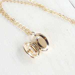Minimalist Locket Necklace Handmade Dainty Gold Silver LOCKET Necklace Handmade Birthday Gift Gift for Her Women Spring Jewelry image 9