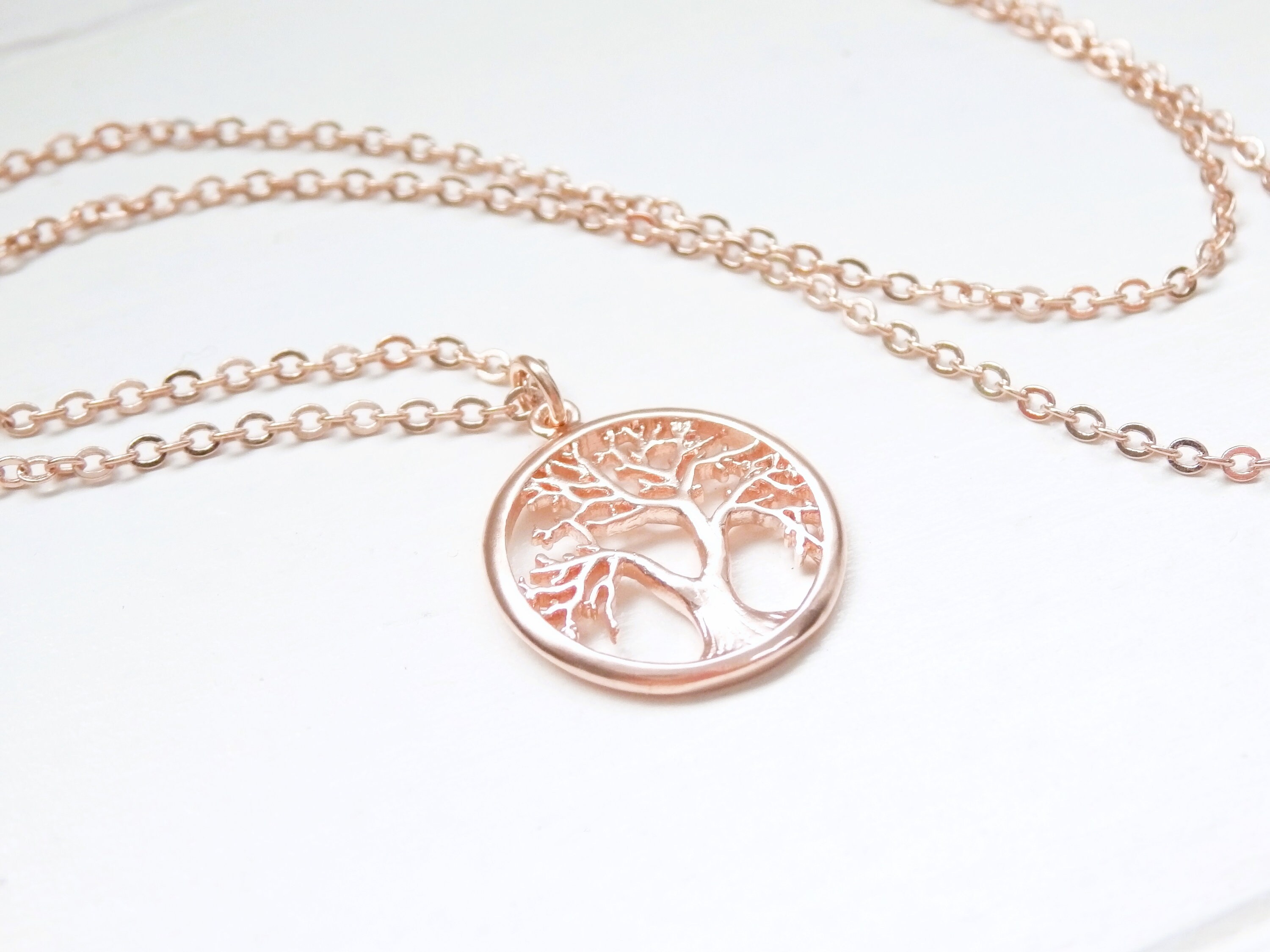 Life Necklace Minimalist Family Tree 