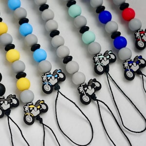 Motorcycle Pacifier Clip/Newborn Pacifier Clip/ Baby Shower Gift/ Pacifier Holder/ Baby Pacifier Clip/ Boy Pacifier Clip