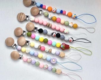 Flower Variety Pacifier Clip/ Floral Pacifier Clip/ Newborn Pacifier Clip/ Baby Shower Gift/ Pacifier Holder/ Baby Pacifier Clip
