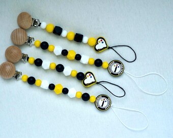 Pittsburgh Steelers Pacifier Clip/ Newborn Pacifier Clip/Baby Shower Gift/ Pacifier Holder/ Baby Pacifier Clips/ Newborn Gift