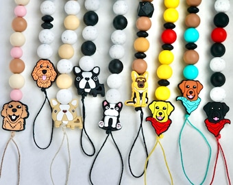 Dog Pacifier Clip/ Golden Retriever / Doodle / French Bulldog / Boston Terrier / German Shepherd/ Labrador Retriever