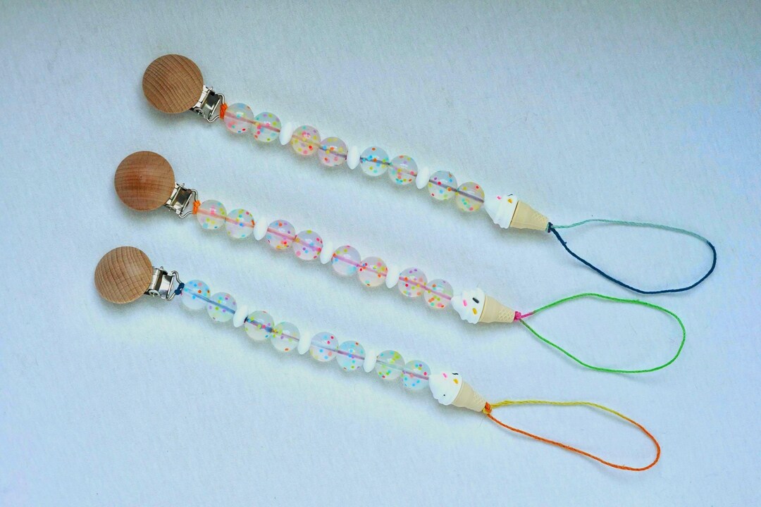 Cone Pacifier Rainbow Ice Cream Cone Pacifier Clip/ Pacifier Clip/ Newborn Pacifier ...