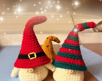 Christmas Gnomes Crochet Pattern, Amigurumi Holiday Tutorial (Digital PDF)