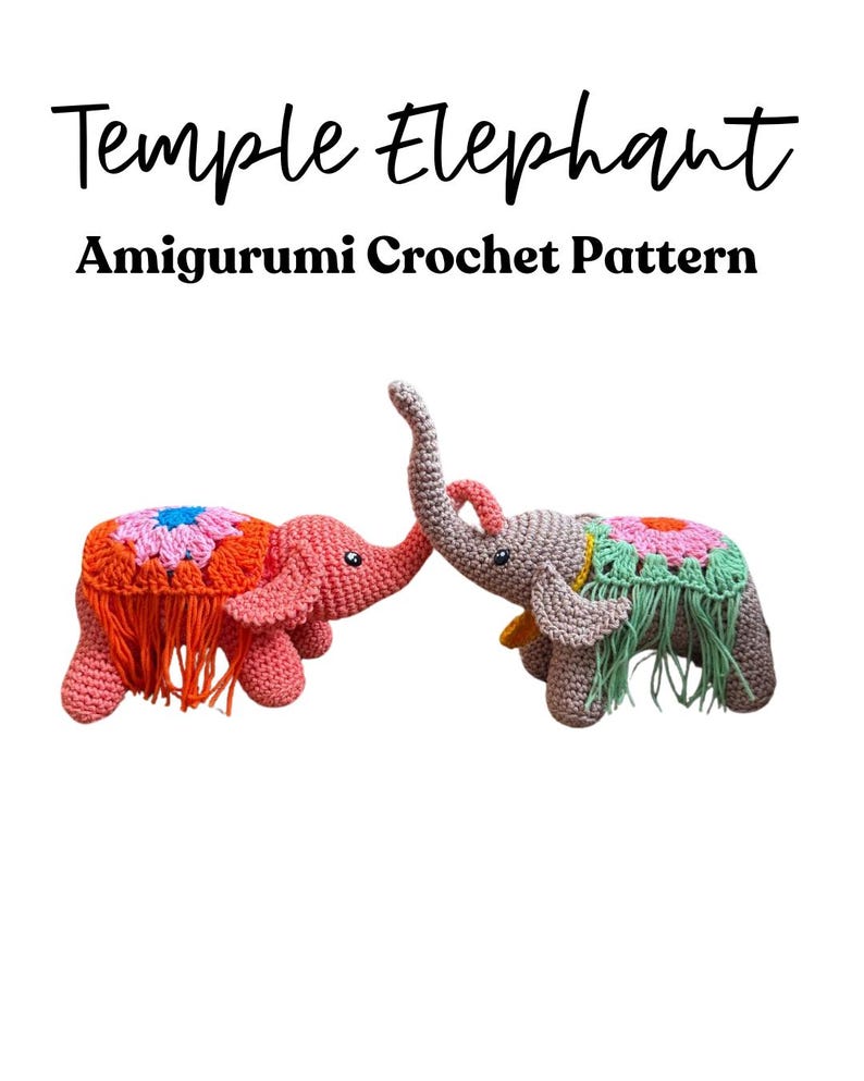Elephant Crochet Amigurumi Pattern - Etsy
