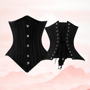 Handmade Steel-Boned Underbust Corset – Medieval Waist Trainer for Steampunk, Cosplay & Renaissance Fairs