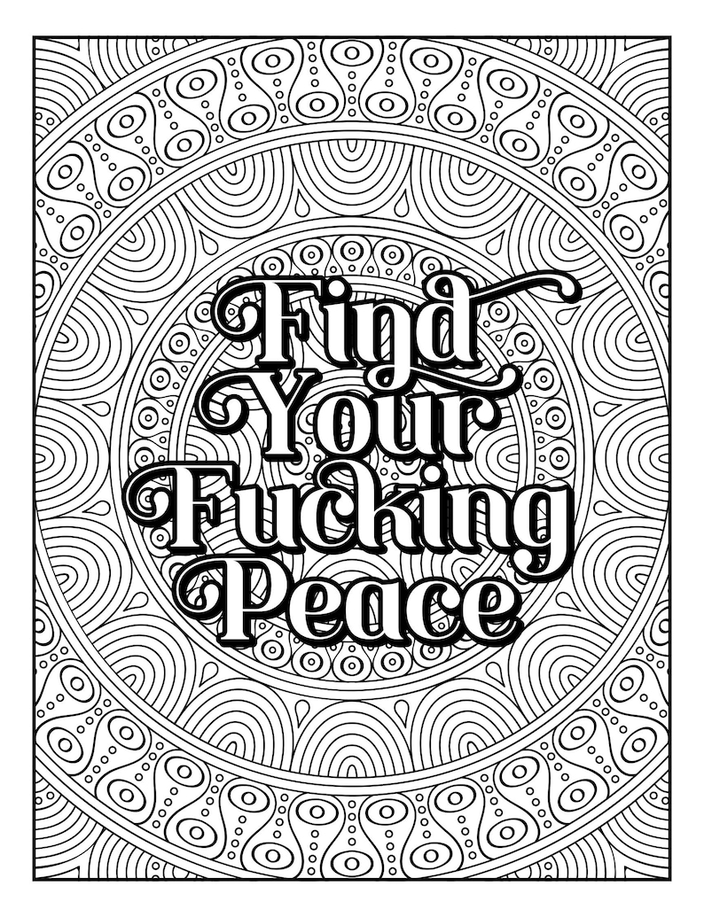 Fucking Color Therapy A Swear Word Coloring Journal Etsy Canada
