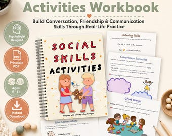 Social Skills Activities for Kids, Communication, Active Listening & Friendship Practice