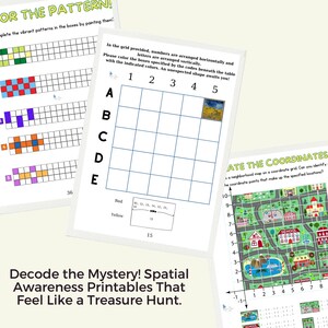 Coordinate Grid Attention Workbook - Coding Logic Games for Kids - Visual Perception Training image 5