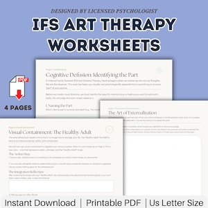 IFS Art Therapy Workbook | Parts Work, Shadow Work, Somatic Healing (Digital Download)