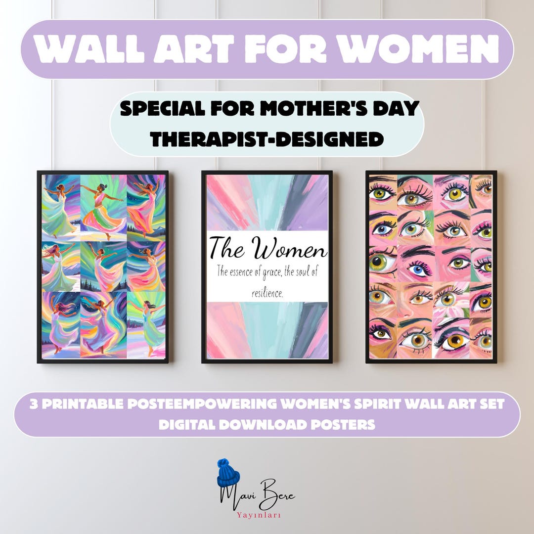 Women Empowerment Digital Posters , Feminism Wall Art Set , Mother’s ...