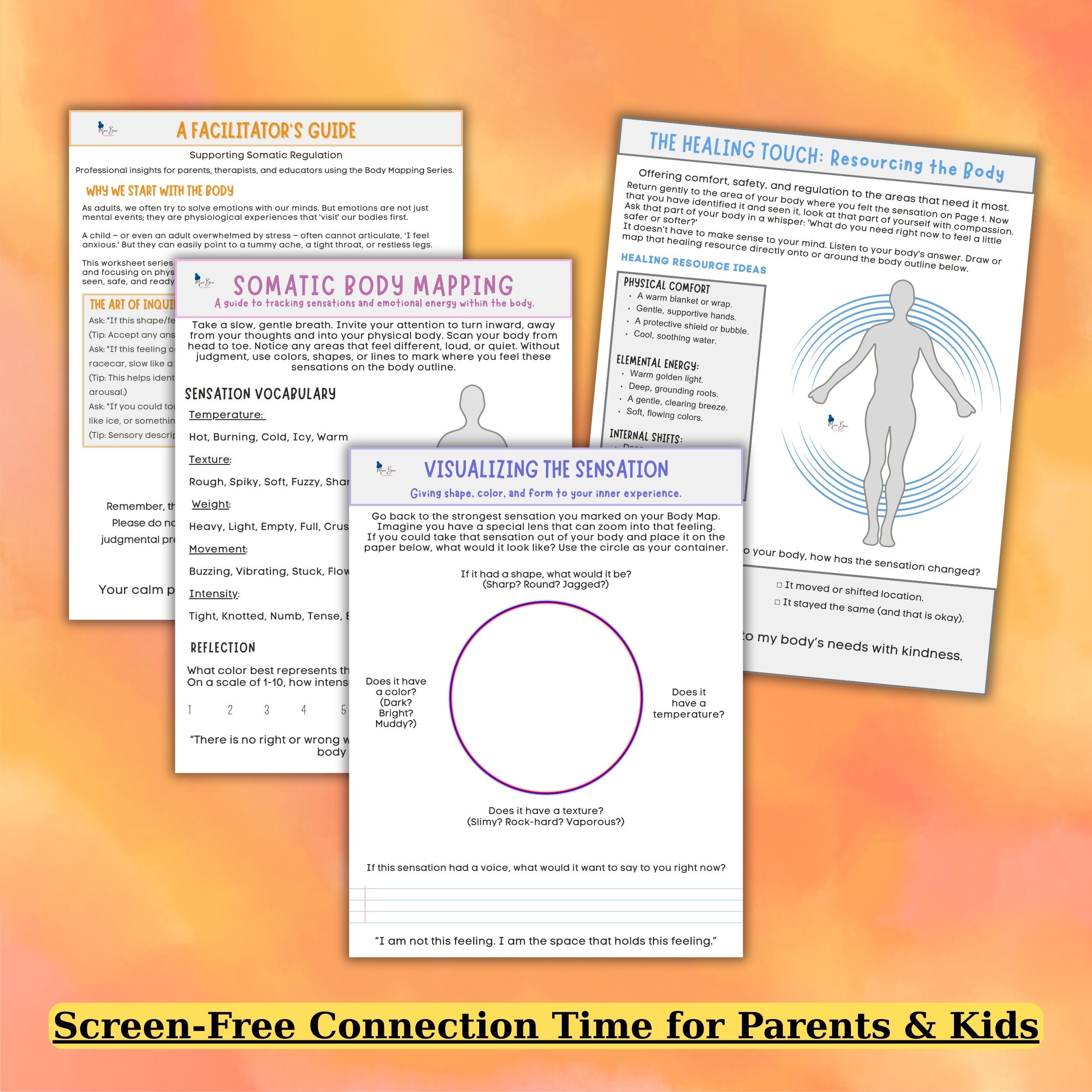 Somatic Tools.pdf Somatic Body Mapping Worksheets, Nervous System Regulation Tool, Trauma ...