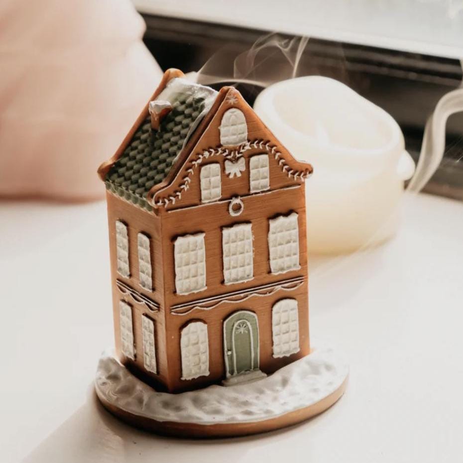 Produktbild von Räucherhaus Mit Weihnachtsmann Auf Sockel, Für 1 Teelicht