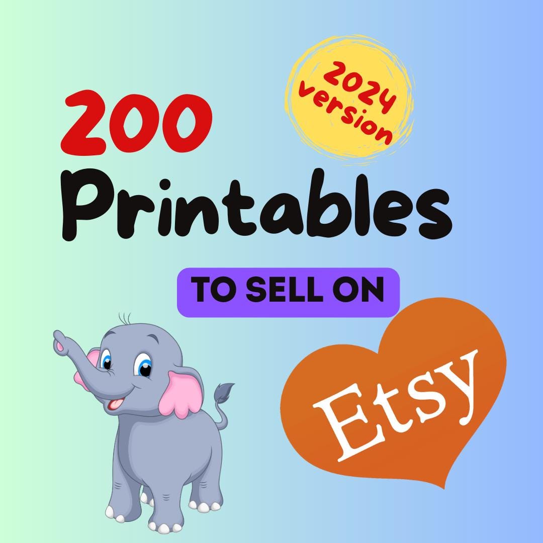 200 Digital Printable Product Ideas List to Sell on Etsy in 2024 and ...